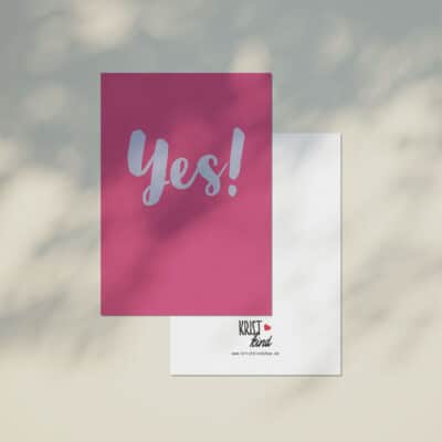 Postkarte "Yes" mit Rückseite