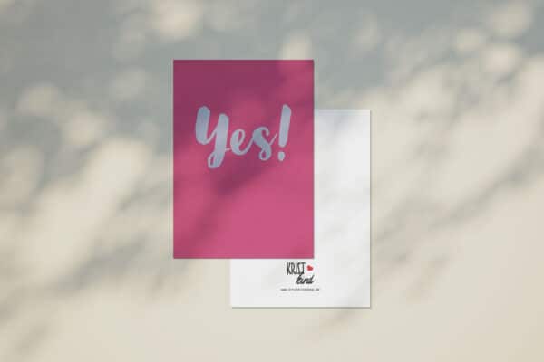 Postkarte "Yes" mit Rückseite