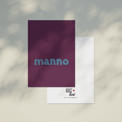 Postkarte "manno" mit Rückseite