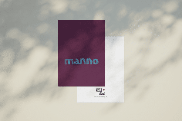 Postkarte "manno" mit Rückseite